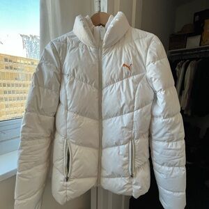 Vintage Puma White Puffer Jacket